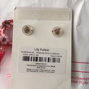 Paradise Petals Earrings, coral spritz